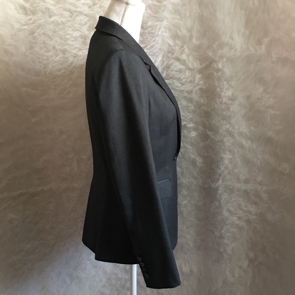 Zara Basic Charcoal Gray Lined Jacket - image 3